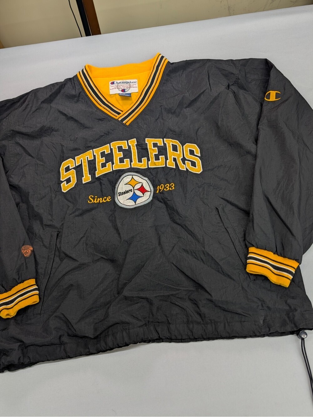 Pittsburgh Steelers Champion Windbreaker XL V-Neck Pullover
